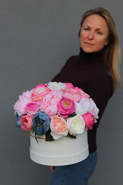 flowerbox / kompozycja Princessa Duo, wys.32cm