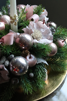 świąteczny stroik na tacy, Mały Pudrovy Las, wys.37cm