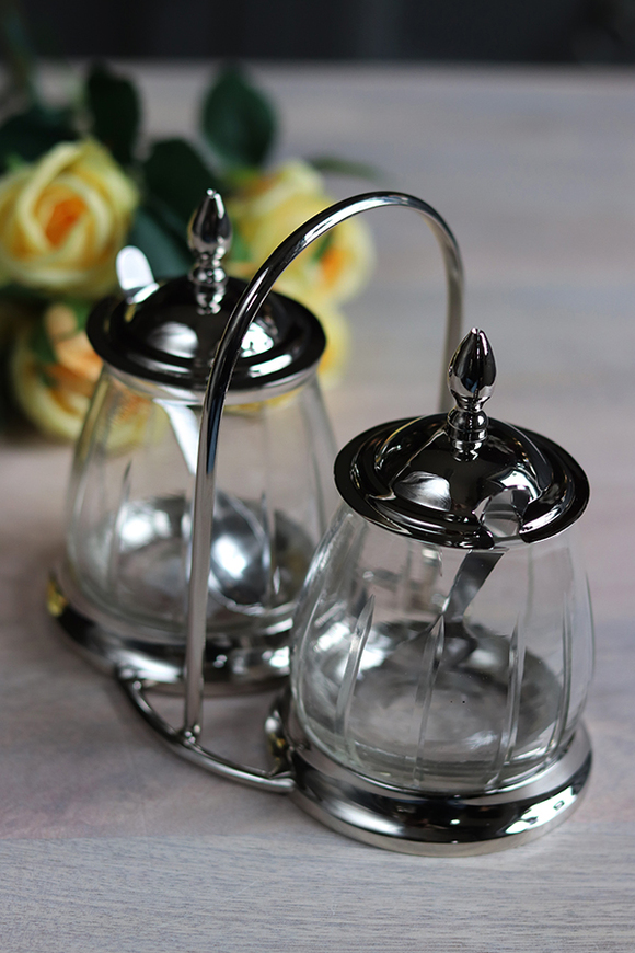 ekskluzywny zestaw 2 sosjerki, Duo Spring Glamour, wym.14x15x10cm 