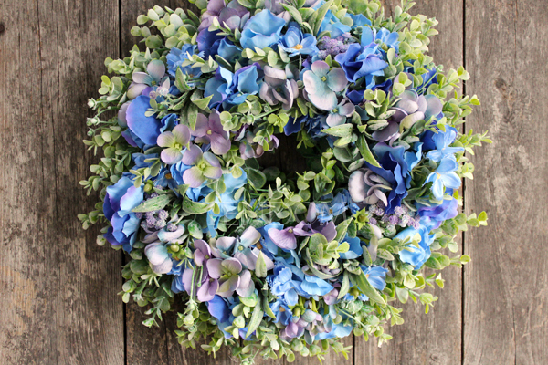 Blue Spring wianek na drzwi, śr.37cm