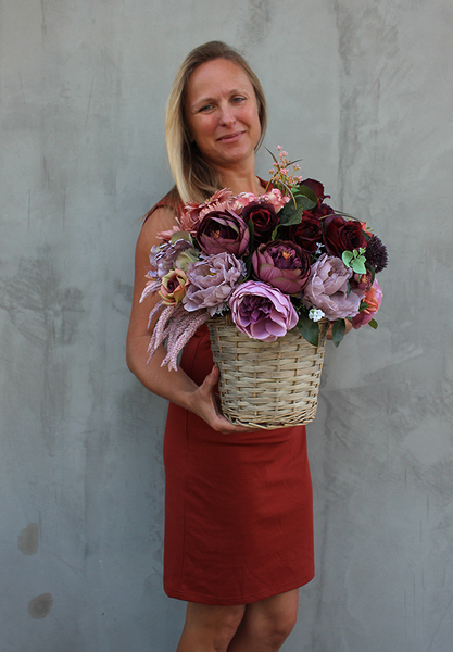 kosz jesienny, Malowane Jesienią, wys.40cm