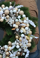 Glamour by Green Canoe, bożonarodzeniowy wianek na drzwi, śr.40cm