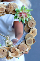 In The Jungle, egzotyczny marynistyczny wianek z małpką, śr.26cm