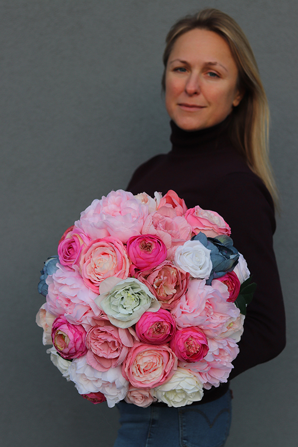 flowerbox / kompozycja Princessa Duo, wys.32cm