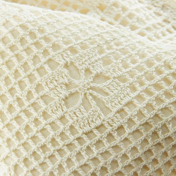 bawełniana sakiewka / woreczek, szydełko, krem, MiniBag, wym.14x17cm