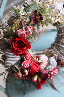 atrakcyjny walentynkowy wianek z sercami, Bello, śr.35cm  