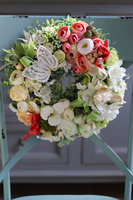 Derona, uroczy wianek z ptaszkiem i motylkiem, śr.28cm