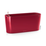 Delta 20, podłużna donica z nawadnianiem, czerwona, wym.18x40x15cm