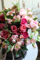 czarny flowerbox z różami, Beduaro, wys.38cm 