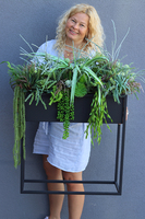 Asia Modern Resato, sukulenty w donicy na stojaku, wys.95x77x40cm