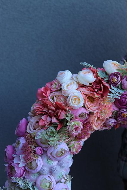 Carmen I, dużych rozmiarów wieniec dekoracyjny, śr.70cm  