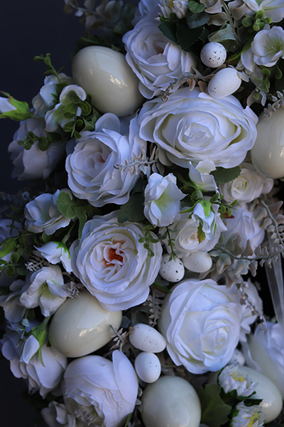 Green Canoe White, wianek wiszący na Wielkanoc, śr.58cm