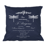 OD RĘKI poduszka dekoracyjna granatowa French 43x43cm