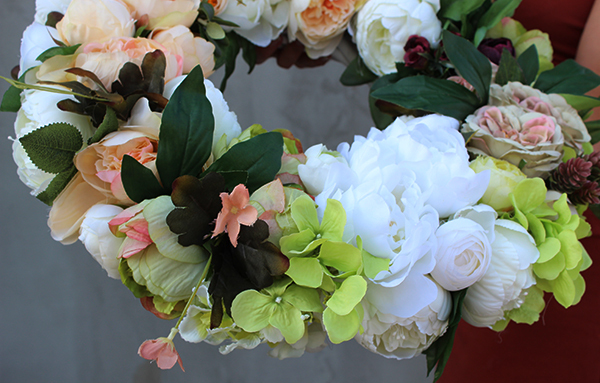 Caryca Katarzyna Green efektowny wieniec na drzwi, śr.50cm