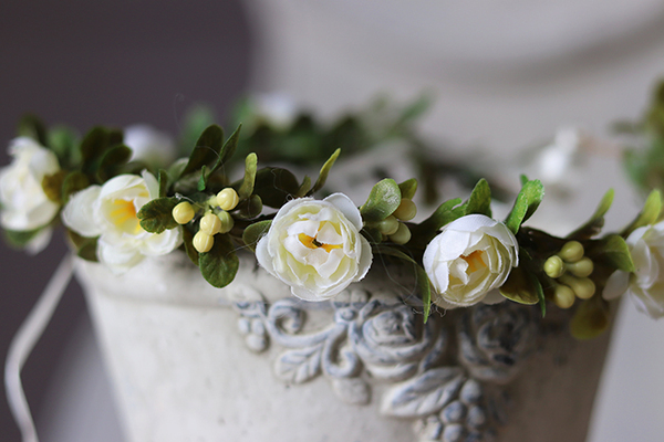 Prima, komunijny kwiatowy wianek na głowę, rozmiar uniwersalny