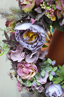 Caryca Katarzyna Fiolet, efektowny wianek na drzwi, śr.44cm  