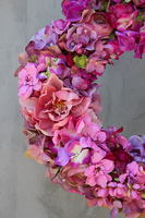 okazały wianek na drzwi Różowa Lady, śr.39cm 