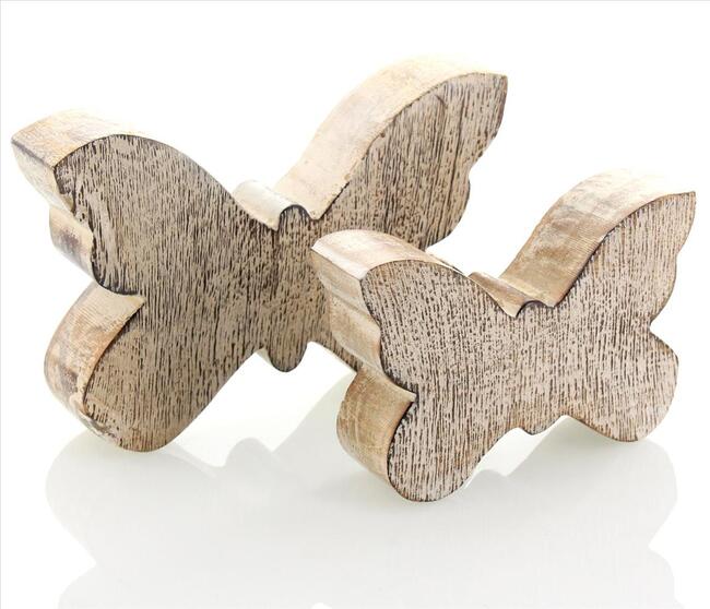 drewniany motylek wiosenny, Vintage, wym.14x9cm