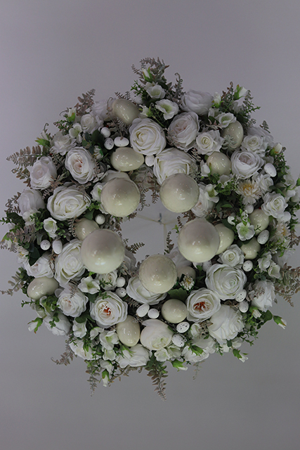 Green Canoe White, wianek wiszący na Wielkanoc, śr.58cm