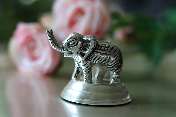 Elephant, posrebrzany pojemnik na wykałaczki, wym.4.5x5cm