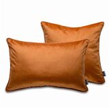 poduszka dekoracyjna welurowa, Velvetia, rudy pomarańcz, wym.50x50cm