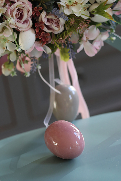 Fiolettina, wielkanocny wianek z zawieszką, śr.30cm