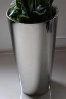 ekskluzywny storczyk w metalowej donicy, Moderno Mirror Round, wys.151cm 