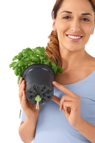 Balconissima, elegancka donica z nawadnianiem i uchwytami, piaskowy brąz, dł.40cm