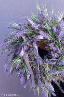 dekoracyjny wianek z lawendą, Lavender Home 2, śr.35cm