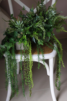 komplet 2 kompozycji w betonowych donicach z sukulentami Baleo, wys.34cm