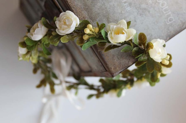 Prima, komunijny kwiatowy wianek na głowę, rozmiar uniwersalny