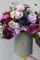 flowerbox kompozycja ze sztucznych kwiatów Ballada, wys.63cm