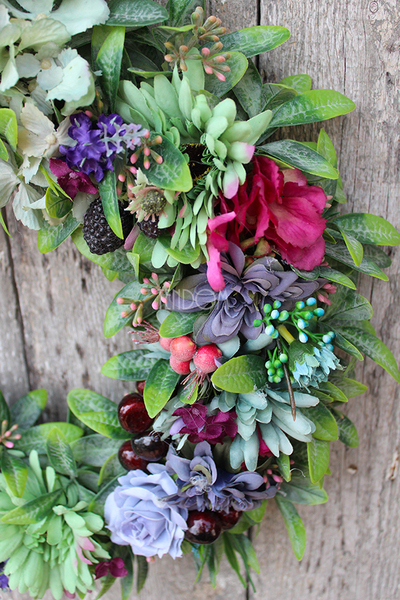 Letnia Łąka, dekoracyjny wianek na drzwi, śr.40cm