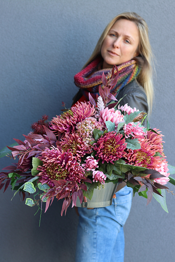 Astry, komplet dekoracji nagrobnych, bukiet & kompozycja