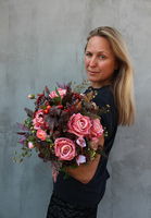 box, flowerbox, kompozycja kwiatowa Ramona, wys.35cm