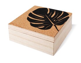 OD RĘKI Haiti, pudełko - monstera, wym.18x18x7,5cm