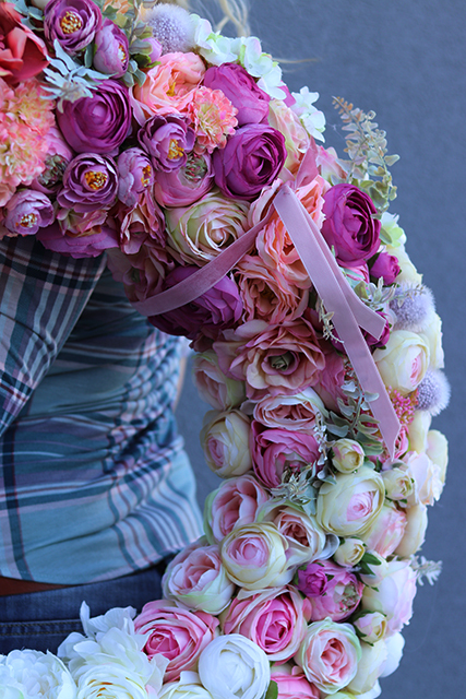 Carmen I, dużych rozmiarów wieniec dekoracyjny, śr.70cm  