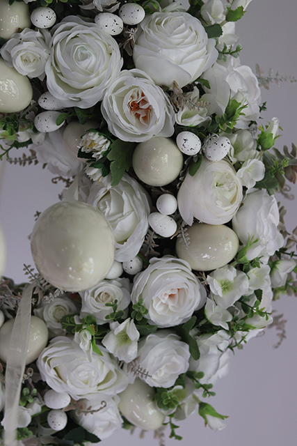 Green Canoe White, wianek wiszący na Wielkanoc, śr.58cm