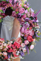 Bella Jesienna 4, duży kwiatowy wianek na drzwi, śr.63cm 