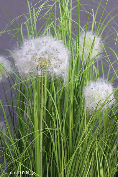 Dandelion Light, trawa w podświetlanej donicy z dmuchawcami, wys. 190cm
