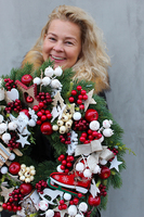 bardzo duży wianek / stroik dekoracyjny Christmas with tenDOM, śr.47cm