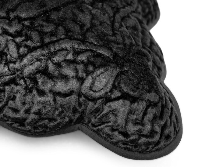 Adria, dekoracyjna poszewka velvetowa, czarna, wym.45x45cm