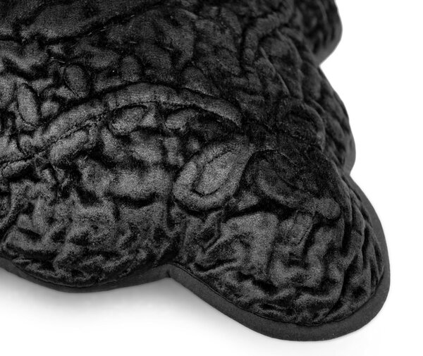 Adria, dekoracyjna poszewka velvetowa, czarna, wym.45x45cm