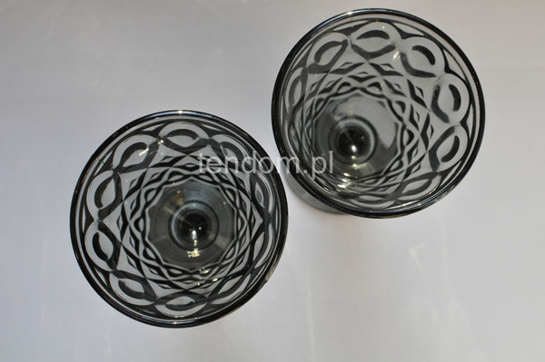 Lyonnais / Charlotte 6 szarych kielichów La Rochere 16cm 