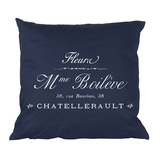 poduszka dekoracyjna granatowa Madame 43x43cm