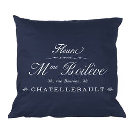 poduszka dekoracyjna granatowa Madame 43x43cm