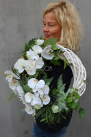 Dzika Orchidea, efektowny wianek na drzwi śr.38cm