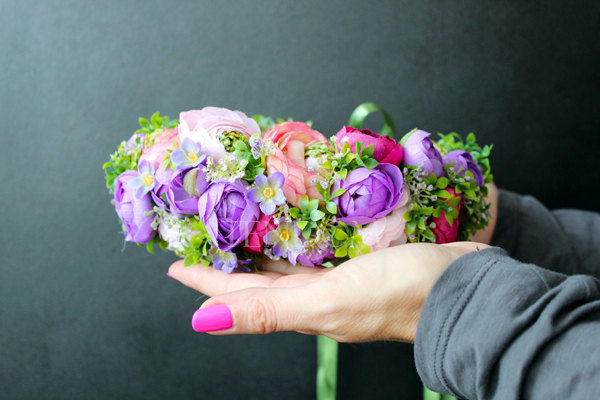wianek na głowę Violet Flowers, rozmiar uniwersalny, dorosły