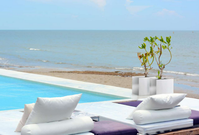 Fiberglass Fiber donica Square White 60x60cm