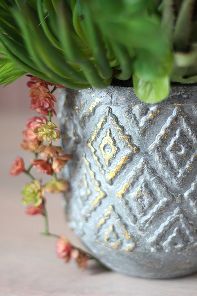 elegancka kompozycja z sukulentów, Rellesso Big, wys.58cm